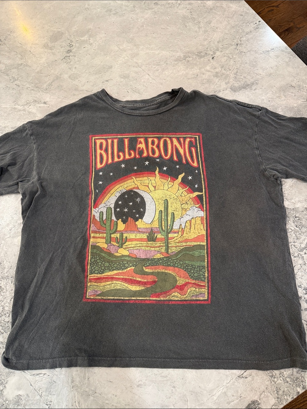 Billabong Black Short-Sleeve Desert Sunrise Graphic Tee